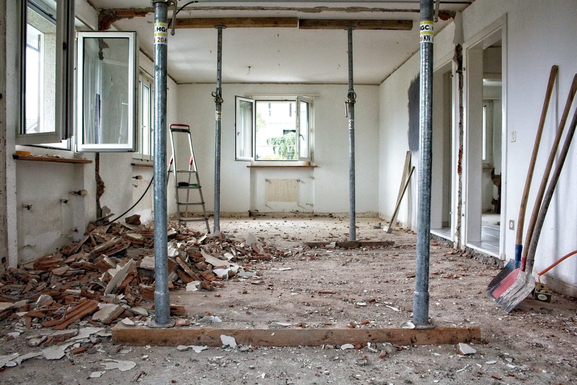 Empty room in the middle of a home renovation